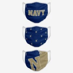 FOCO Navy Midshipmen 3 Pack Face Cover 8 FOCO Navy Midshipmen 3 Pack Face Cover -FOCO Shop MANCPRFC3PKNAVY s