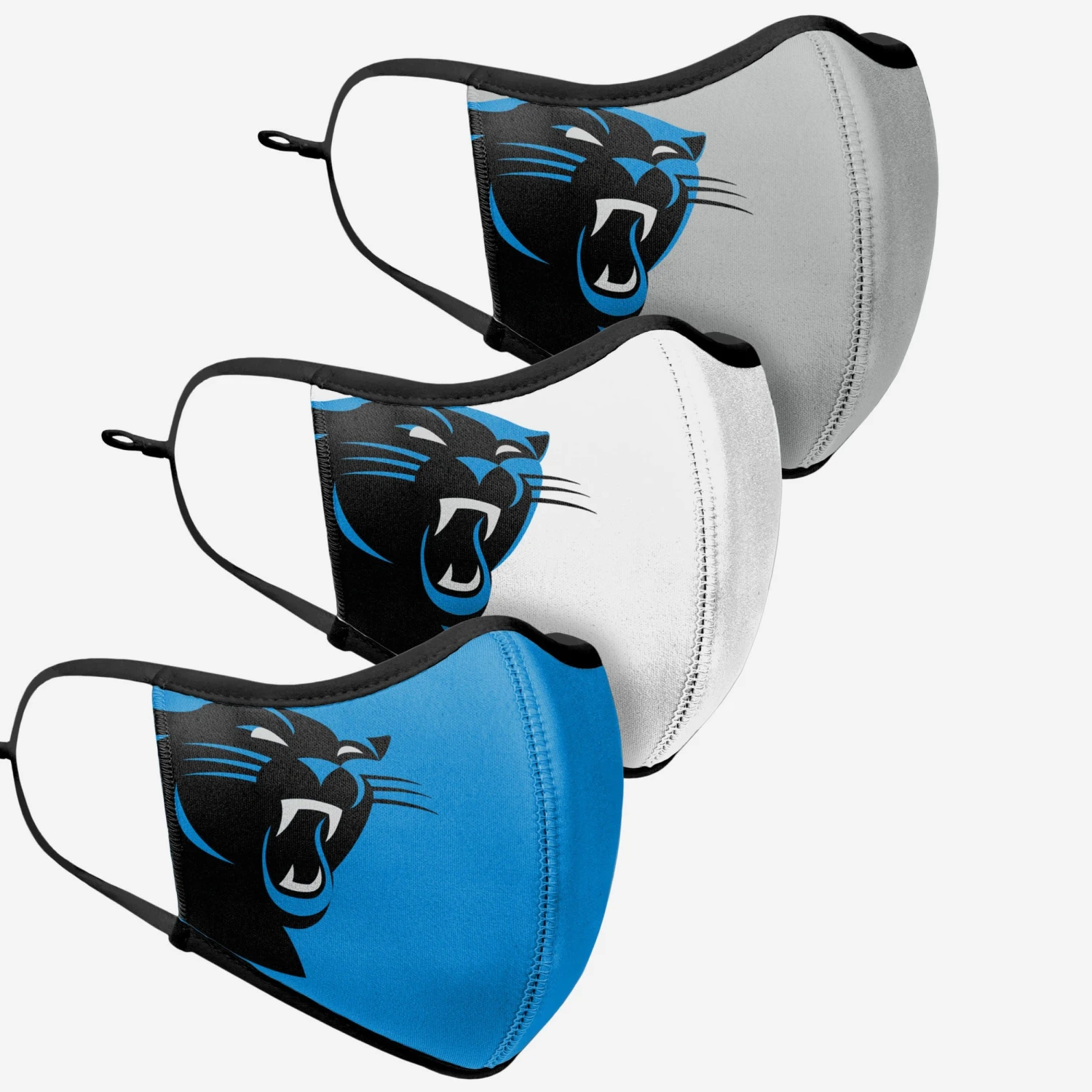 FOCO Carolina Panthers Sport 3 Pack Face Cover 5 FOCO Carolina Panthers Sport 3 Pack Face Cover - Image 3