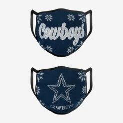 FOCO Dallas Cowboys Womens Knit 2 Pack Face Cover