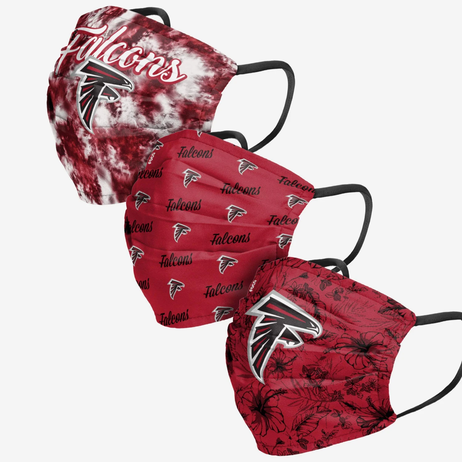 FOCO Atlanta Falcons Womens Matchday 3 Pack Face Cover 3 FOCO Atlanta Falcons Womens Matchday 3 Pack Face Cover
