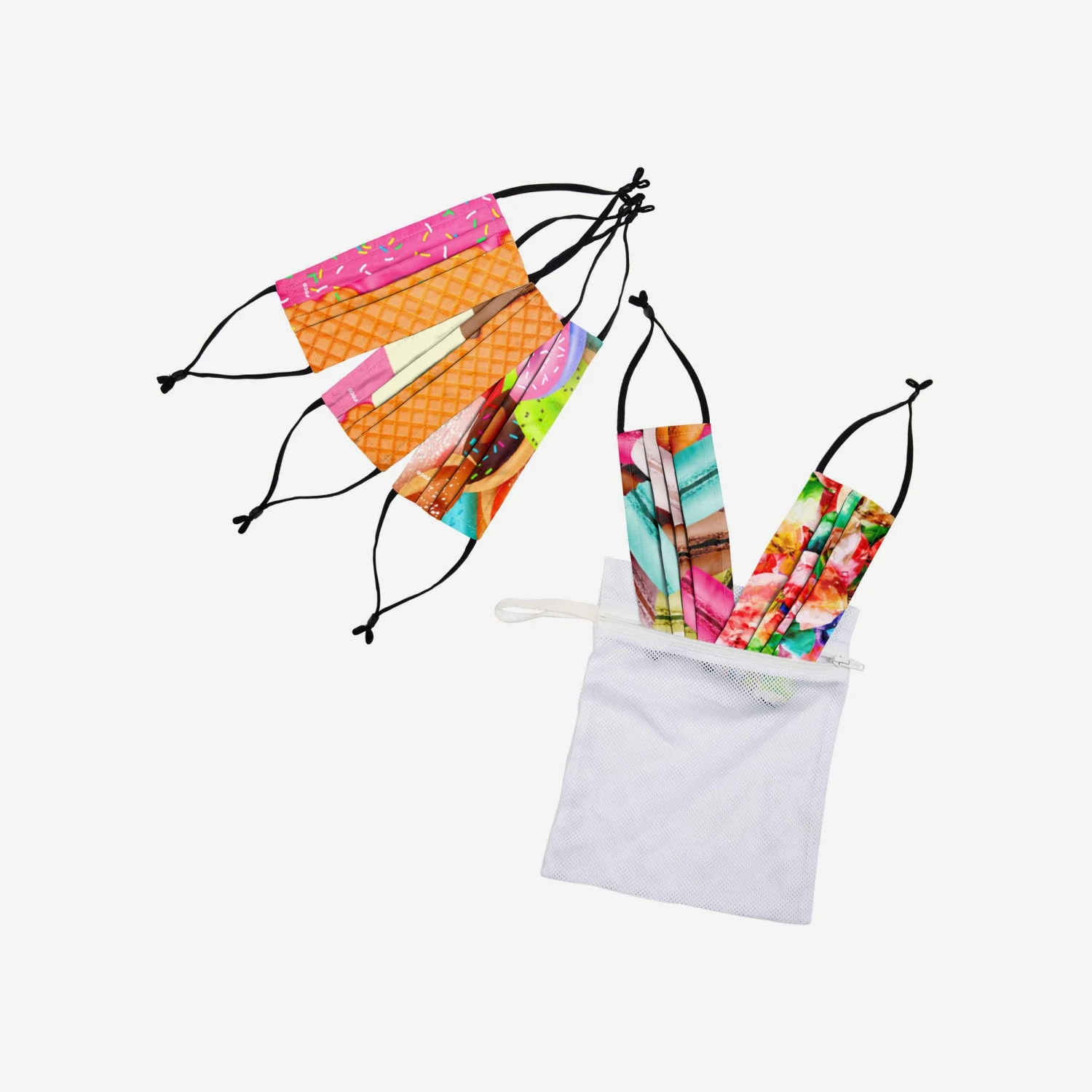 FOCO Dessert Youth Adjustable 5 Pack Face Cover 4 FOCO Dessert Youth Adjustable 5 Pack Face Cover - Image 2