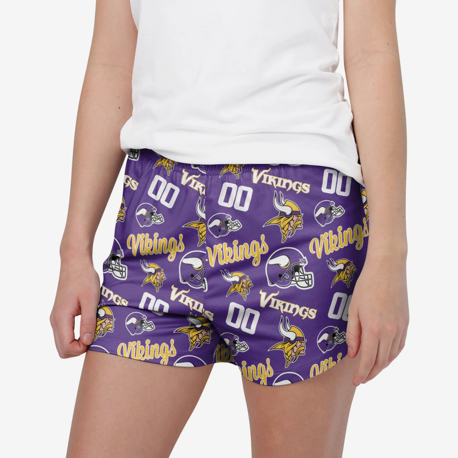FOCO Minnesota Vikings Womens Gameday Ready Lounge Shorts 3 FOCO Minnesota Vikings Womens Gameday Ready Lounge Shorts