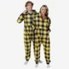 FOCO Michigan Wolverines Plaid One Piece Pajamas -FOCO Shop PJSETNCONEBFMI p