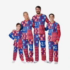 FOCO Kansas Jayhawks Womens Busy Block Family Holiday Pajamas -FOCO Shop PJSETNCUGKA g3 c082f8ff 5f67 4bb7 b307 378c21615cca