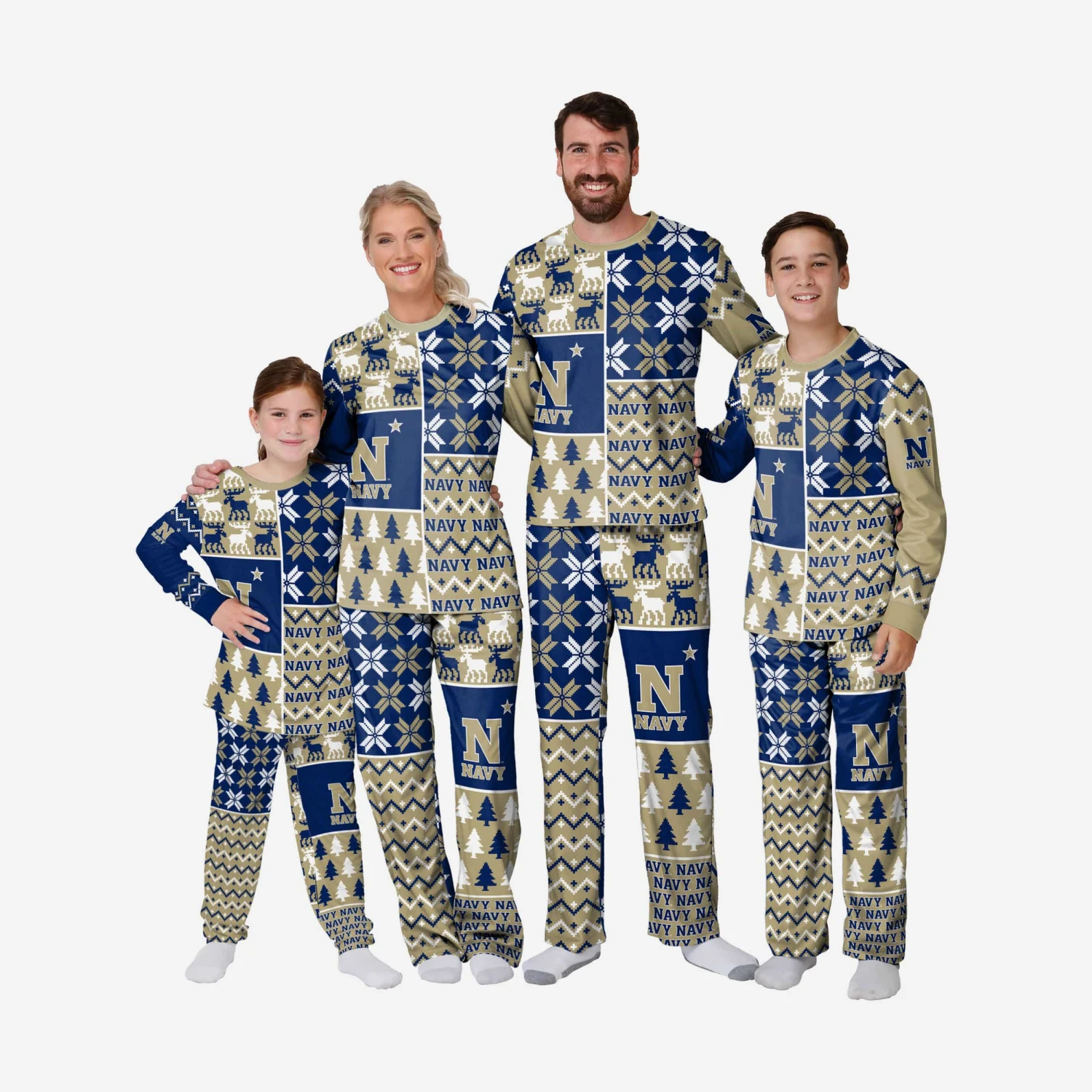 FOCO Navy Midshipmen Womens Busy Block Family Holiday Pajamas 5 FOCO Navy Midshipmen Womens Busy Block Family Holiday Pajamas - Image 3
