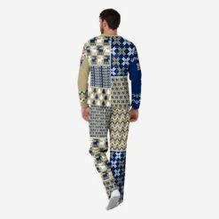 FOCO Navy Midshipmen Mens Busy Block Family Holiday Pajamas -FOCO Shop PJSETNCUGNAVY s