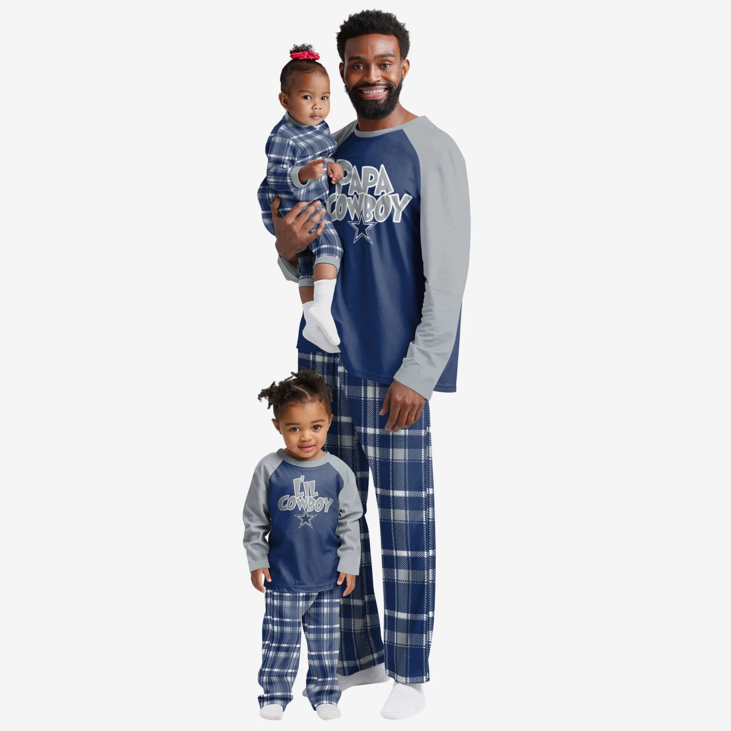 FOCO Dallas Cowboys Mens Plaid Family Holiday Pajamas 5 FOCO Dallas Cowboys Mens Plaid Family Holiday Pajamas - Image 3