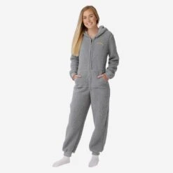 FOCO Los Angeles Chargers Womens Sherpa One Piece Pajamas