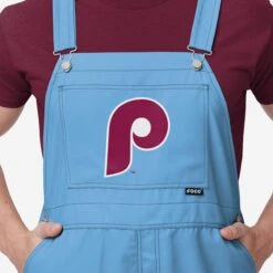 FOCO Philadelphia Phillies Mens Powder Blue Big Logo Bib Overalls -FOCO Shop PNTMBBLOA2PH g4