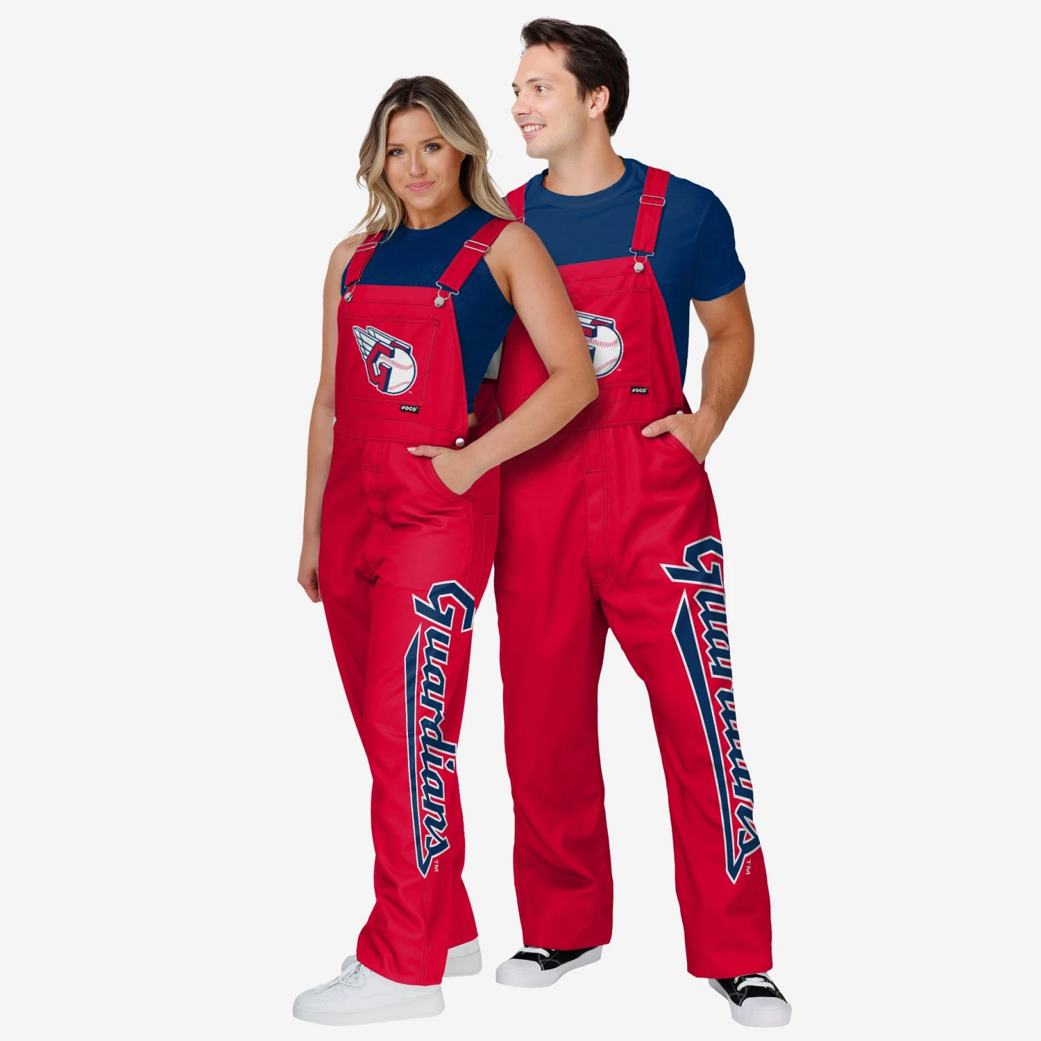 FOCO Cleveland Guardians Mens Big Logo Bib Overalls 5 FOCO Cleveland Guardians Mens Big Logo Bib Overalls - Image 3