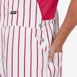 FOCO Philadelphia Phillies Mens Pinstripe Bib Overalls -FOCO Shop PNTMBPNSTOAPH g5