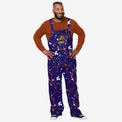 FOCO Phoenix Suns Mens Paint Splatter Bib Overalls