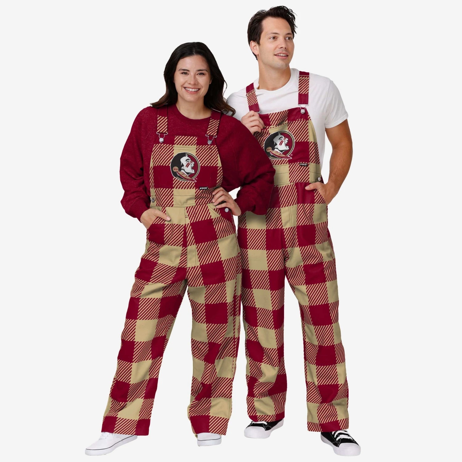 FOCO Florida State Seminoles Mens Plaid Bib Overalls 5 FOCO Florida State Seminoles Mens Plaid Bib Overalls - Image 3