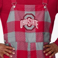 FOCO Ohio State Buckeyes Mens Plaid Bib Overalls -FOCO Shop PNTNCBFPDOAOH g4