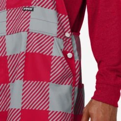 FOCO Ohio State Buckeyes Mens Plaid Bib Overalls -FOCO Shop PNTNCBFPDOAOH g5