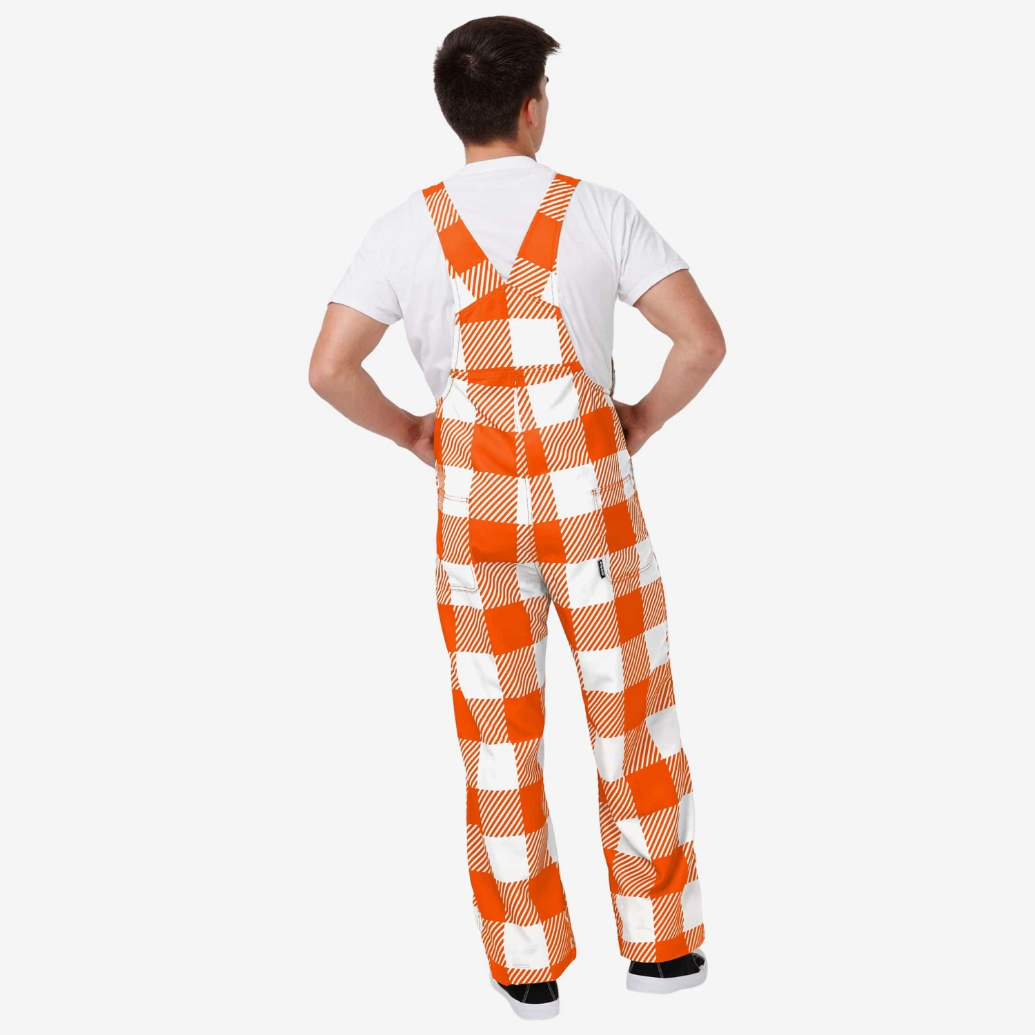 FOCO Oklahoma State Cowboys Mens Plaid Bib Overalls 4 FOCO Oklahoma State Cowboys Mens Plaid Bib Overalls - Image 2