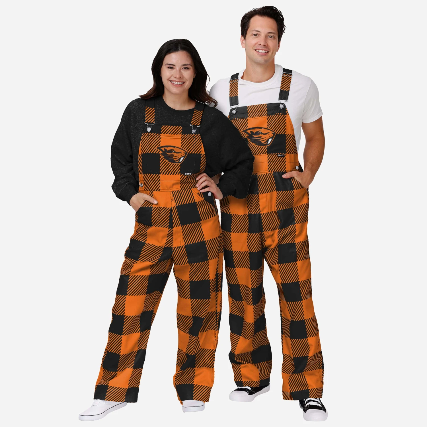 FOCO Oregon State Beavers Mens Plaid Bib Overalls 5 FOCO Oregon State Beavers Mens Plaid Bib Overalls - Image 3
