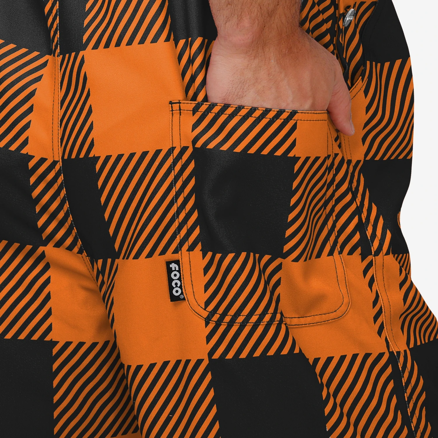 FOCO Oregon State Beavers Mens Plaid Bib Overalls 8 FOCO Oregon State Beavers Mens Plaid Bib Overalls - Image 6