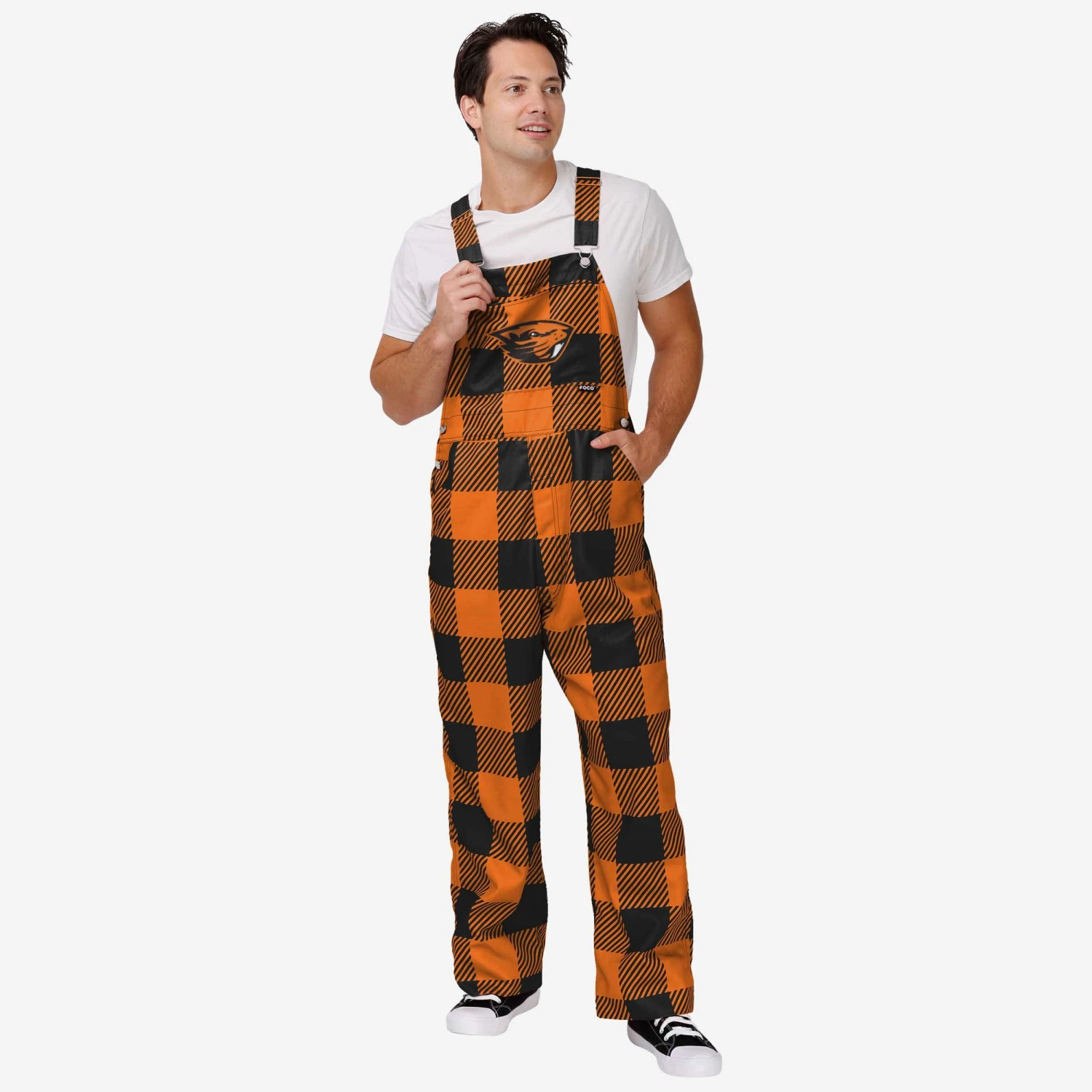 FOCO Oregon State Beavers Mens Plaid Bib Overalls 3 FOCO Oregon State Beavers Mens Plaid Bib Overalls