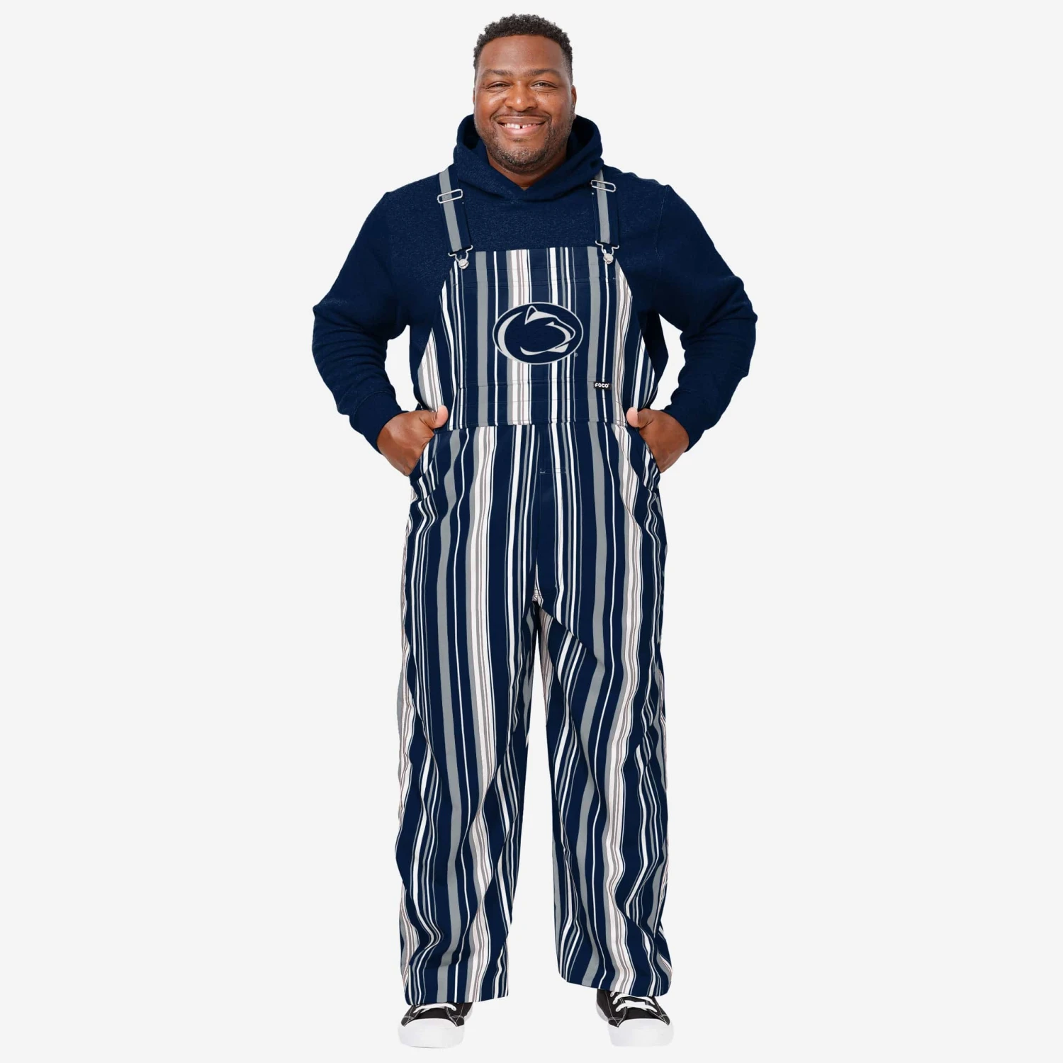 FOCO Penn State Nittany Lions Mens Hyper Stripe Bib Overalls 3 FOCO Penn State Nittany Lions Mens Hyper Stripe Bib Overalls