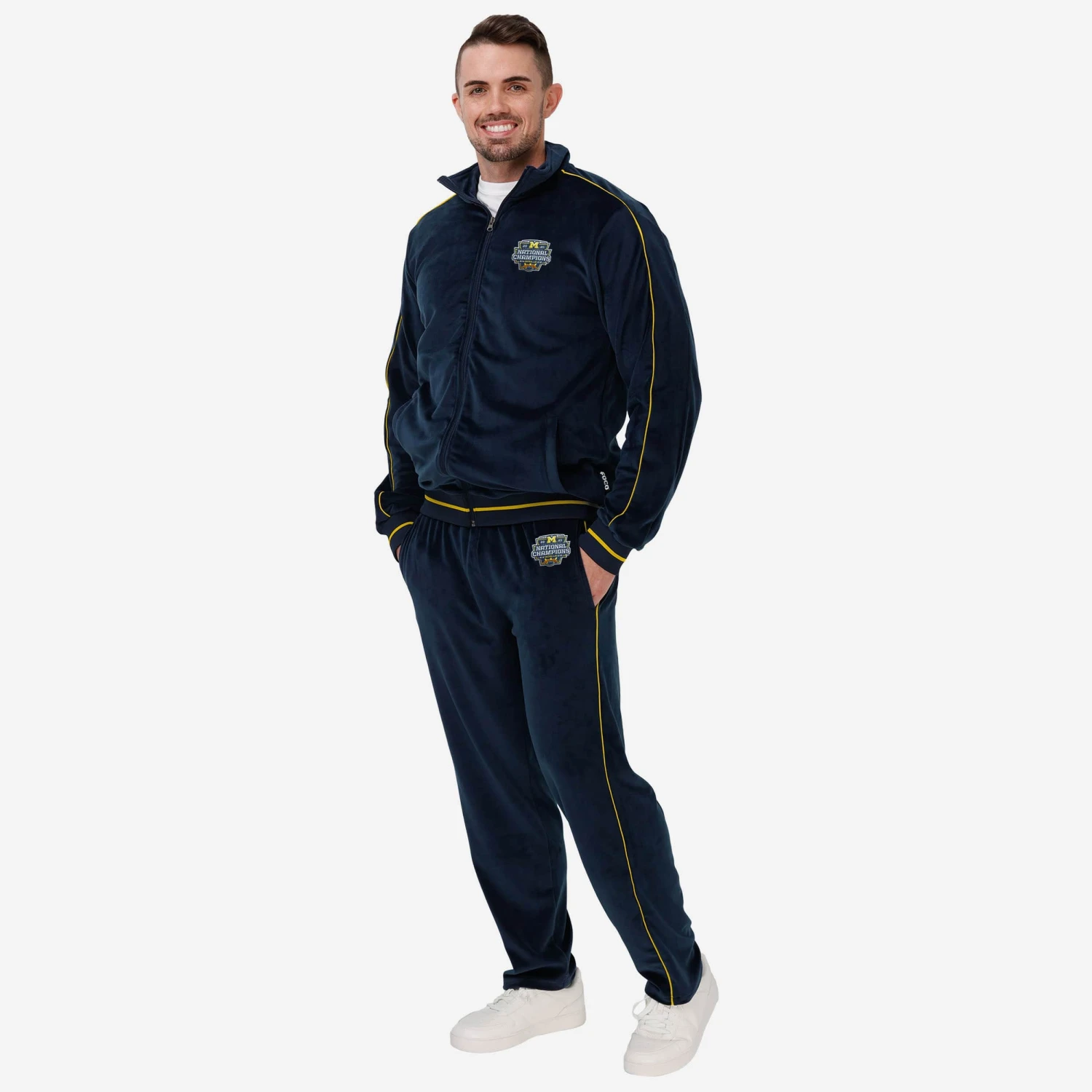 FOCO Michigan Wolverines 2023 Football National Champions Velour Pants 7 FOCO Michigan Wolverines 2023 Football National Champions Velour Pants - Image 5