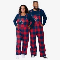 FOCO Houston Texans Mens Plaid Bib Overalls -FOCO Shop PNTNFBFPDOAHT g3