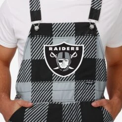 FOCO Las Vegas Raiders Mens Plaid Bib Overalls -FOCO Shop PNTNFBFPDOAOR g4