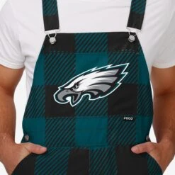 FOCO Philadelphia Eagles Mens Plaid Bib Overalls -FOCO Shop PNTNFBFPDOAPE g4