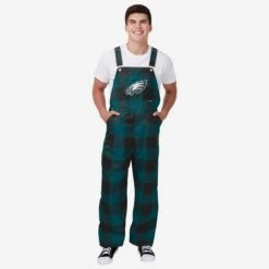 FOCO Shop 14 FOCO Philadelphia Eagles Mens Plaid Bib Overalls