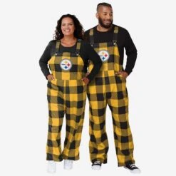 FOCO Pittsburgh Steelers Mens Plaid Bib Overalls -FOCO Shop PNTNFBFPDOAPS g3
