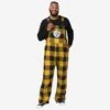FOCO Pittsburgh Steelers Mens Plaid Bib Overalls