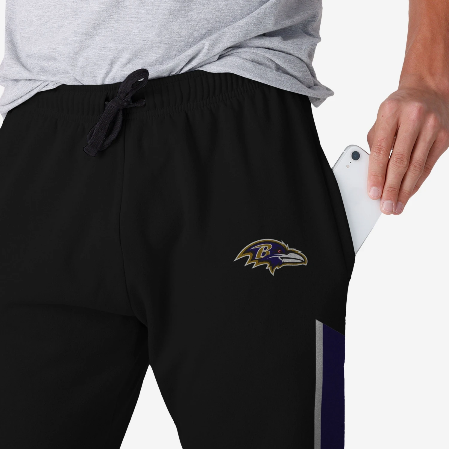 FOCO Baltimore Ravens Team Stripe Joggers 6 FOCO Baltimore Ravens Team Stripe Joggers - Image 4