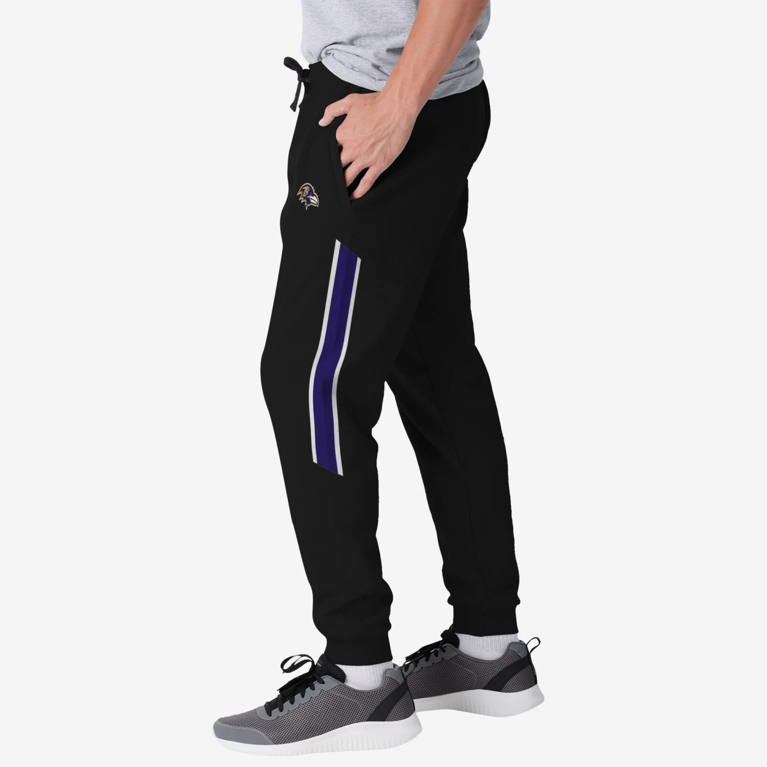 FOCO Baltimore Ravens Team Stripe Joggers 4 FOCO Baltimore Ravens Team Stripe Joggers - Image 2