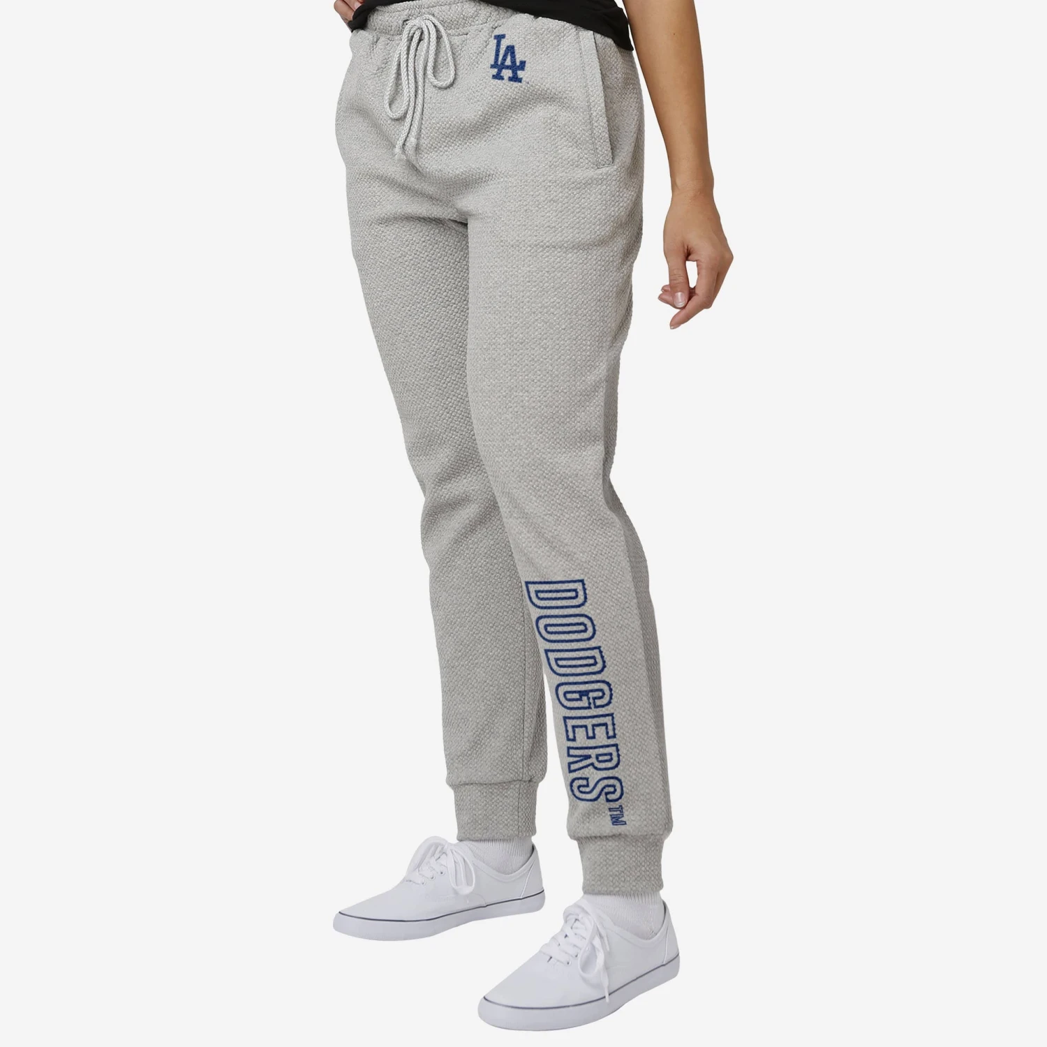 FOCO Los Angeles Dodgers Womens Gray Woven Joggers 3 FOCO Los Angeles Dodgers Womens Gray Woven Joggers