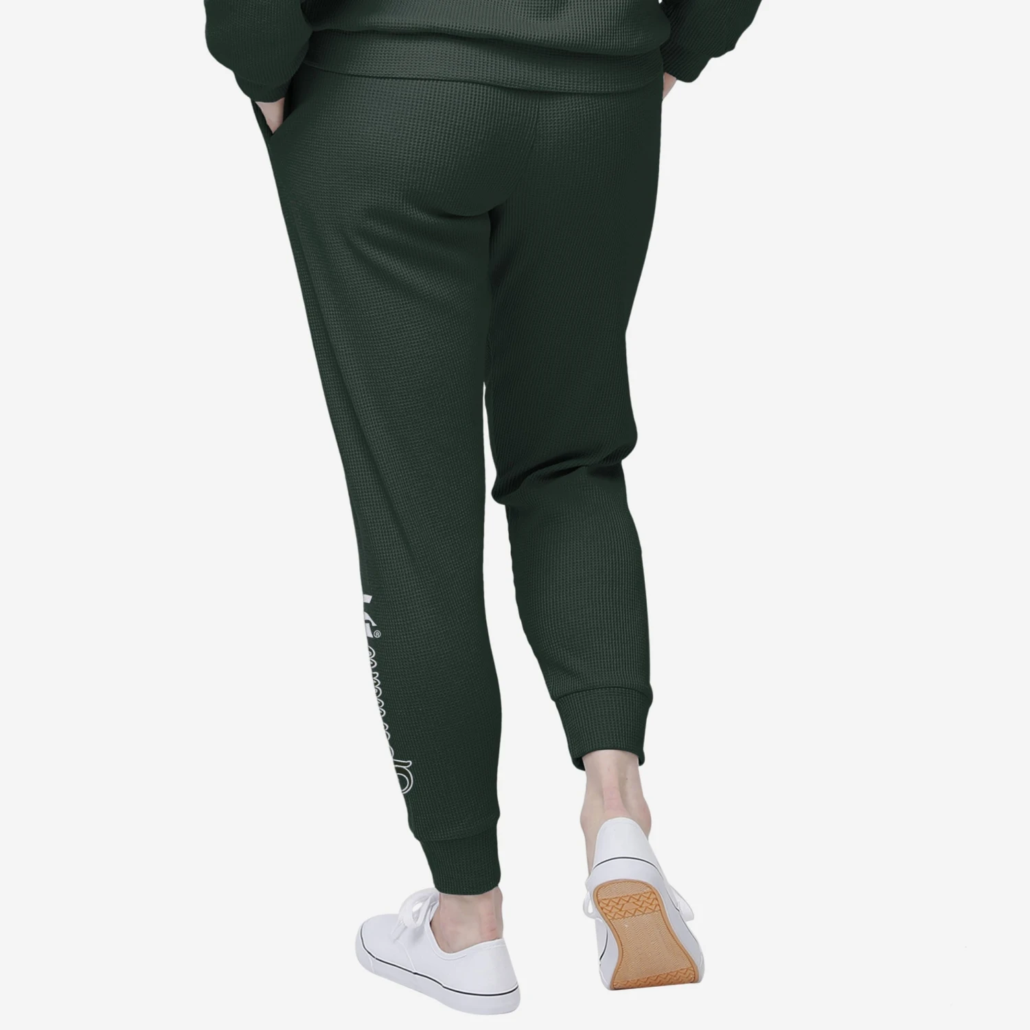 FOCO Michigan State Spartans Womens Waffle Lounge Pants 7 FOCO Michigan State Spartans Womens Waffle Lounge Pants - Image 5