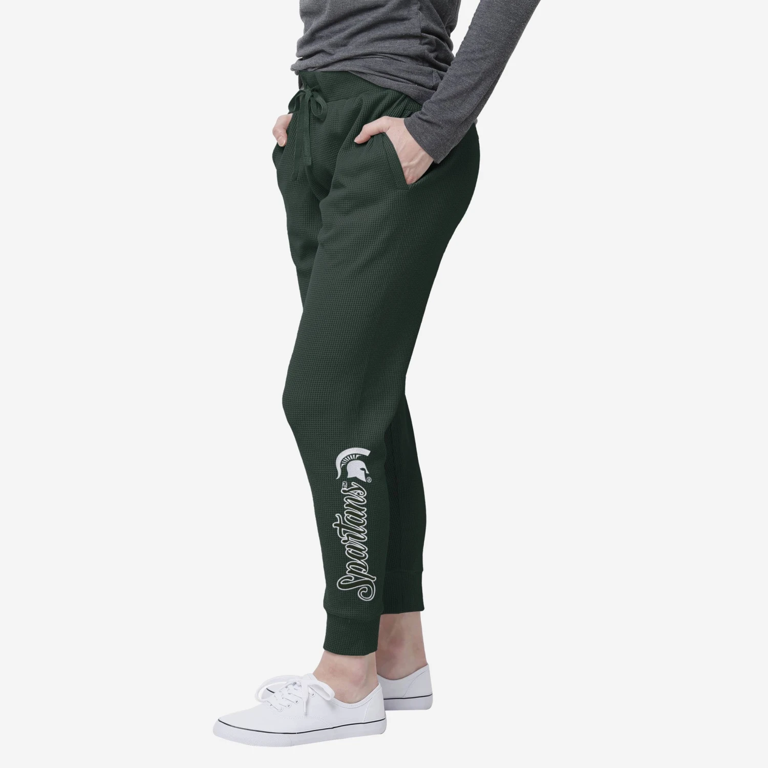 FOCO Michigan State Spartans Womens Waffle Lounge Pants 3 FOCO Michigan State Spartans Womens Waffle Lounge Pants