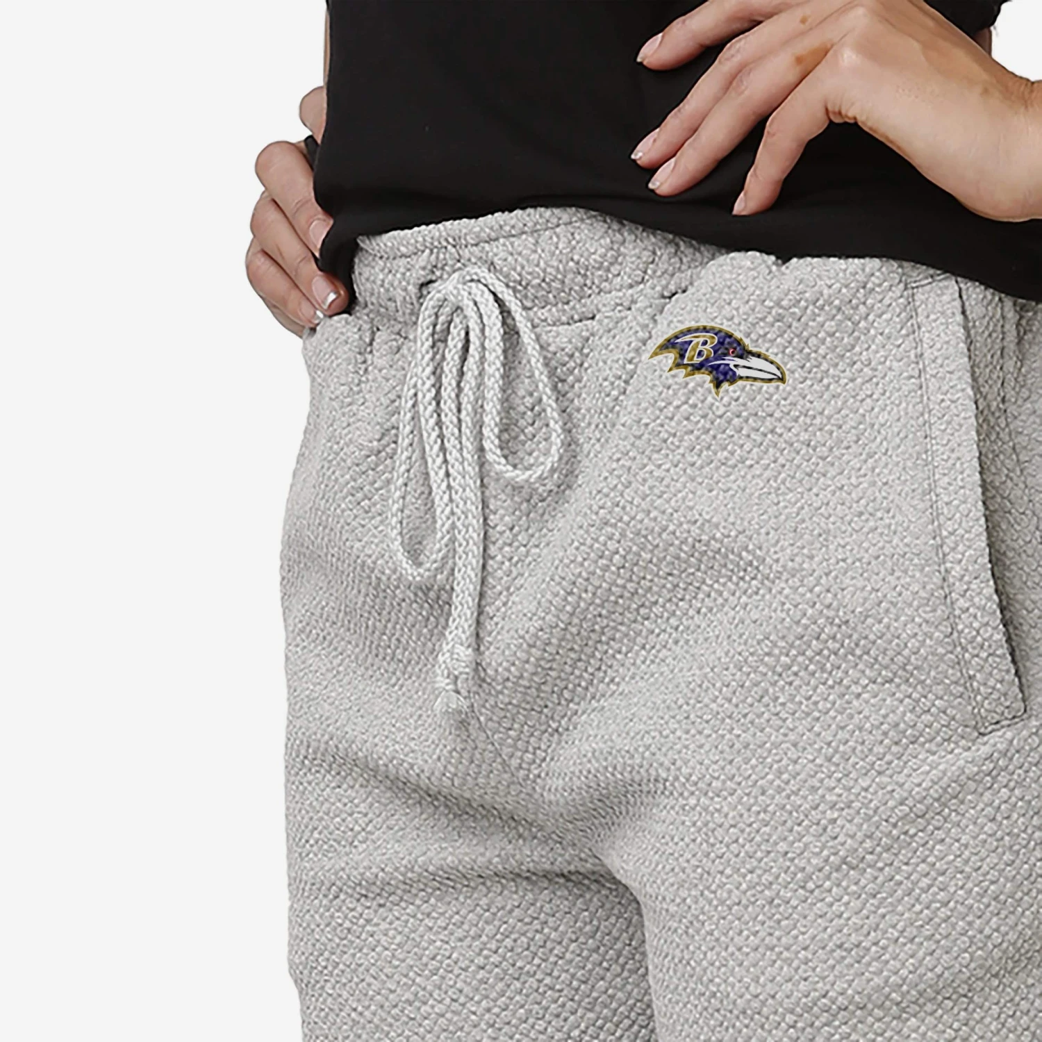 FOCO Baltimore Ravens Womens Gray Woven Joggers 6 FOCO Baltimore Ravens Womens Gray Woven Joggers - Image 4
