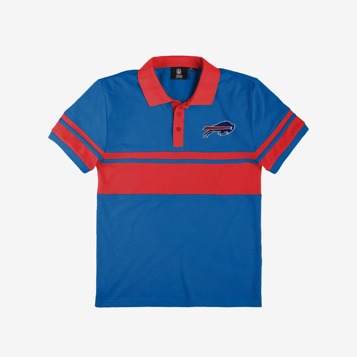 FOCO Buffalo Bills Cotton Stripe Polo 6 FOCO Buffalo Bills Cotton Stripe Polo - Image 4