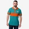 FOCO Miami Dolphins Cotton Stripe Polo -FOCO Shop POLSNFCTSTPMD p