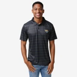 FOCO Jacksonville Jaguars Striped Polyester Polo