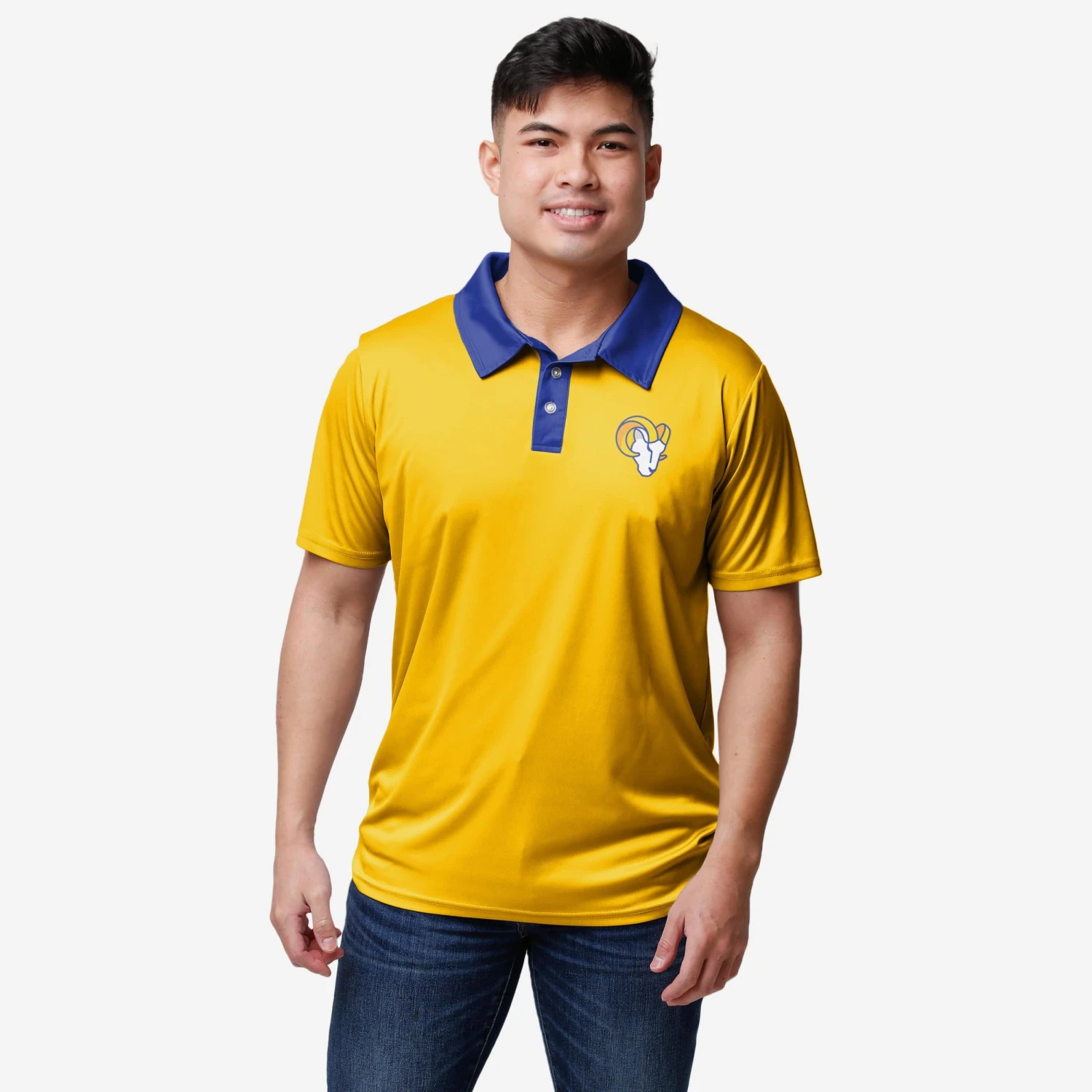 FOCO Los Angeles Rams Nightcap Polyester Polo 3 FOCO Los Angeles Rams Nightcap Polyester Polo