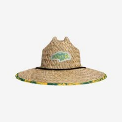 FOCO North Dakota State Bison Floral Straw Hat
