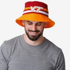 FOCO Virginia Tech Hokies Team Stripe Bucket Hat -FOCO Shop SKNCTSBCVT g5