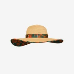 FOCO Miami Hurricanes Womens Floral Straw Hat