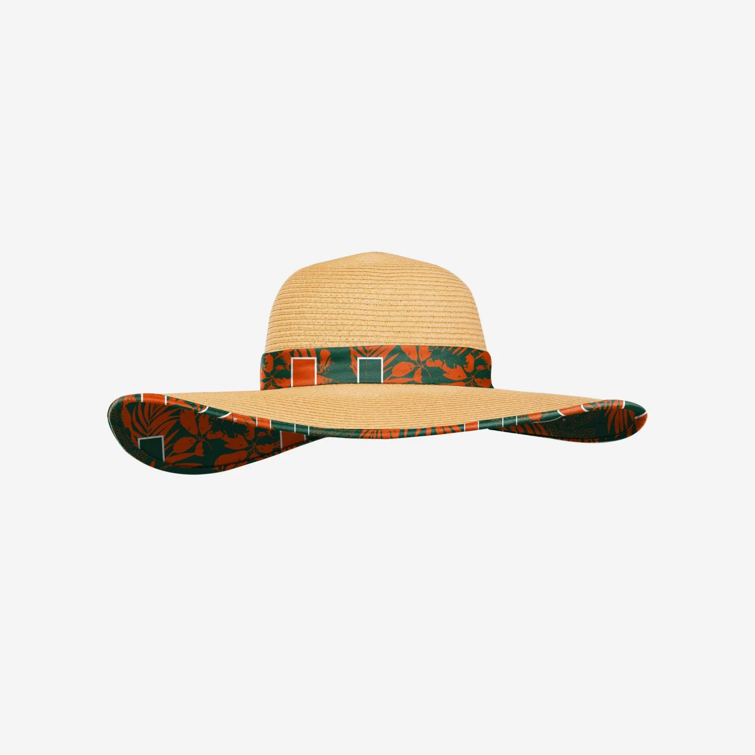 FOCO Miami Hurricanes Womens Floral Straw Hat 3 FOCO Miami Hurricanes Womens Floral Straw Hat
