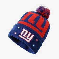 FOCO New York Giants Cropped Logo Light Up Knit Beanie