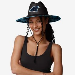 FOCO Carolina Panthers Team Color Straw Hat -FOCO Shop SKNFTCSTWCP g4 1