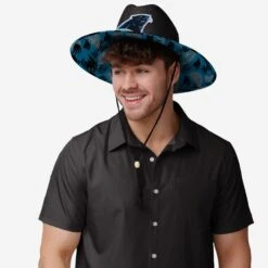 FOCO Carolina Panthers Team Color Straw Hat -FOCO Shop SKNFTCSTWCP g4 2