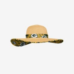 FOCO Green Bay Packers Womens Floral Straw Hat