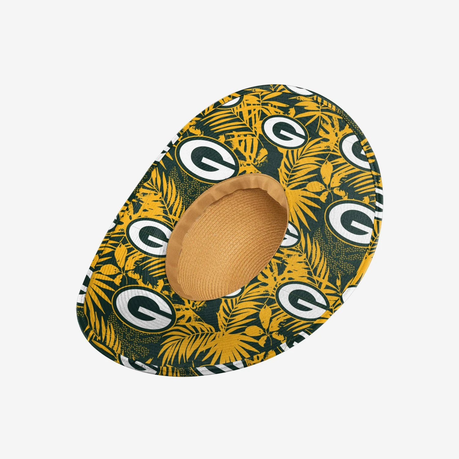 FOCO Green Bay Packers Womens Floral Straw Hat 4 FOCO Green Bay Packers Womens Floral Straw Hat - Image 2